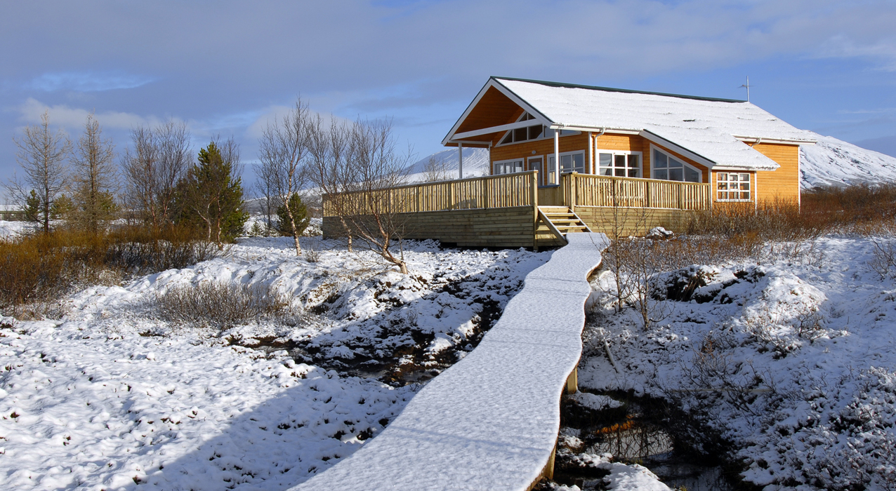 Ferienhaus im Schnee